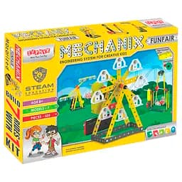 Конструктор Zephyr Mechanix Funfair металлический с электромотором 205 элементов 7 моделей