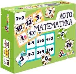 Гра навчальна настільна Лото математика Умняшка 2149 Різнокольоровий shop (4820129202149)