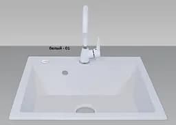 Кухонна мийка Adamant Prizma 590x495x200 білий 424223, Білий - мініатюра 2