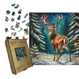 Деревянный пазл Предвестник Счастье, А3, Деревянная коробка 200 элементов