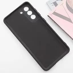Чохол TPU Getman Liquid Silk Full Camera для Samsung Galaxy S21 FE Чорний / Black - мініатюра 3