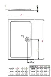 Душовий піддон Radaway Doros D 110x80 SDRD1180-01 - мініатюра 3