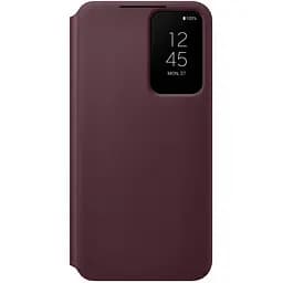 Оригінальний чохол-книжка Samsung Smart Clear View Cover для Galaxy S22 Ultra (S908) Burgundy EF-ZS908CEEGRU duplication