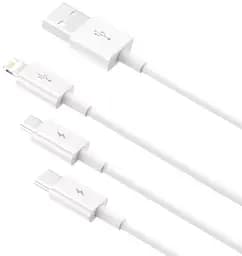 Кабель Baseus Superior Series Fast Charging 3-in-1 Cable USB to MicroUSB+Lightning+Type-C 3.5A 1m P10320105221 - мініатюра 3