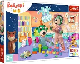 Набір Пазли - (15 елм. MAXI) - "Веселий світ малюків" / Сім'я Трефликів