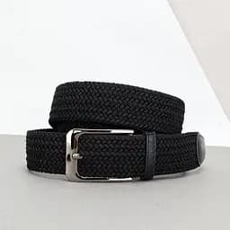 Ремінь гумка чоловічий PS-40044 (130 см) чорний плетений