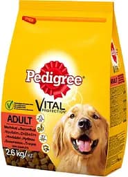 Сухий корм для дорослих собак Pedigree, яловичина та птиця, 2,6 кг