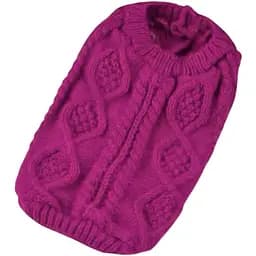 Свитер Ginger для животных M вязкая косичка фуксия ОГ-33 см Д-22 см