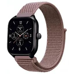 Ремінець нейлоновий на липучці BeWatch Xiaomi Amazfit BIP/GTS/GTR 20 мм Сіро-коричневий (1011338.3UW)
