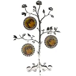 Мультирамка Дерево для 3 фото металева срібляста 22.5 х 15 х 8.5 см (9748b)