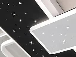 Стельова люстра LED LDiasha 2449WH+BK mmer 2449WH+BK, 105Вт, білий+чорний, з ефектом зоряного неба, для коридору, вітальні, - мініатюра 5