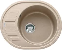 Franke Мийка кухонна Ronda фраграніт овал з крилом 620х500х200 мм чаша - 1 накладна ROG 611-62 бежевий