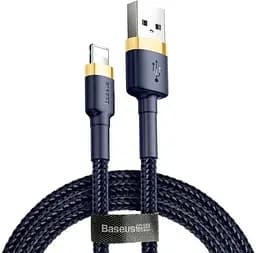 Кабель Baseus Cafule Cable USB to Lightning 1.5A 2m CALKLF-CV3 Dark Blue-Gold