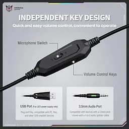 Навушники Onikuma ігрова гарнітура X-91 Max з мікрофоном та RGB підсвіткою геймерські провідні для ПК ноутбуків PS4 PS5 Білий - мініатюра 7