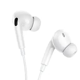 Навушники BOROFONE BM100 Pro Fuente universal earphones with microphone White