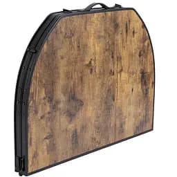 Складний стіл Bo-Camp Melrose Oval 120x80 cm Black/Wood look (1404220), Коричневий - мініатюра 4