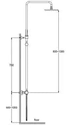 Душова система Kohlman Axel Chrom QW276A, Хром - мініатюра 2