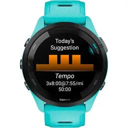 Смарт-годинник Garmin Forerunner 265 Black Bezel with Aqua Case and Aqua/Black Silicone Band (010-02810-02) [89365] - мініатюра 4