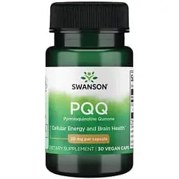 Піролохінолін хінон Swanson PQQ Pyrroloquinoline Quinone 20 мг 30 веганських капсул