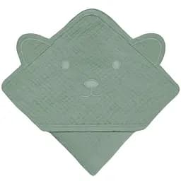Рушник з капюшоном Lionelo Muslin Hooded Towel Green Forest 80х80 см - мініатюра 2