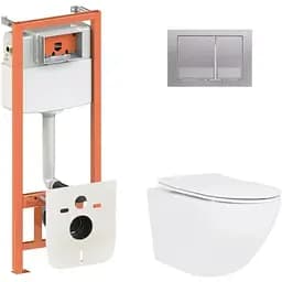 Набір Q-tap Nest 4 в 1 підвісний унітаз Jay Ultra Quiet 520x360x320 + комплект інсталяції QT07335175W48204