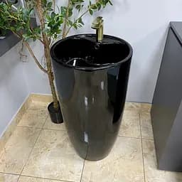 Умивальник VBI Agriento black glossy напольний VBI-019005, Чорний матовий