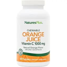 Вітаміни та мінерали Natures Plus Orange Juice Vitamin C 1000 mg, 60 жувальних таблеток