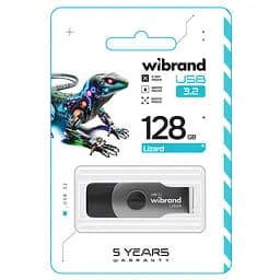 Флеш-накопичувач Wibrand USB 3.2 Gen1 Lizard 128GB Black (WI3.2/LI128P9B) - мініатюра 2