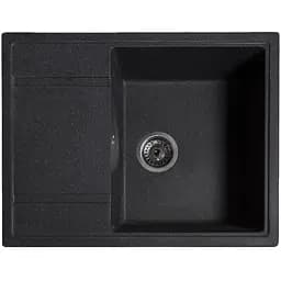 Гранитная кухонная мойка Romzha Jorum 65 Antracit (901) с крылом