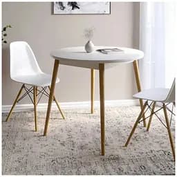 Обідній стіл круглий Lion Маямі-1 дерев'яні ніжки Бетон Style (LION-041148)