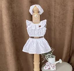 Літній набір для новонароджених дівчаток "Air Flower" зріст 68-80 см Kid’s Fantasy Білий