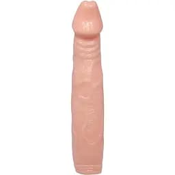 Насадка на пенис с вибрацией Baile Silicone Sleeve 18 см телесный