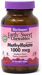 Вітаміни та мінерали Bluebonnet Nutrition Earth Sweet Chewables Methylfolate 1000 mcg, 90 жувальних таблеток