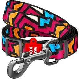 Поводок для собак Waudog Nylon нейлоновый, рисунок "Граффити", регулируемый