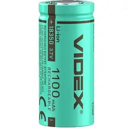 Акумулятор Videx Li-ion 18350 1100mAh bulk 1 шт. (18350/1100/1B)
