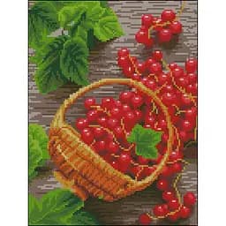 Алмазна мозаїка Strateg ПРЕМІУМ Смородина без підрамника розміром 30х40 см (ZAV3040-31)