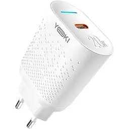 Мережевий зарядний пристрій Yoki Led Series Type-C 20W White