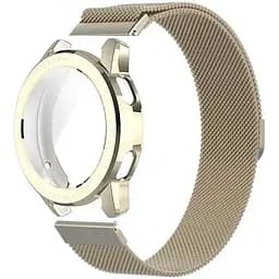 Комплект Tamister для годинника Xiaomi Mi Watch Color 2 вінтажне золото (чохол + металевий ремінець 22 мм)