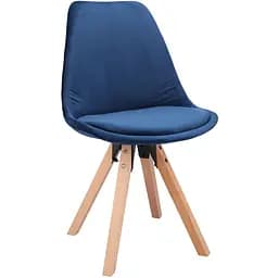 Стул Saida Jumi в скандинавском стиле с деревянными ножками синий