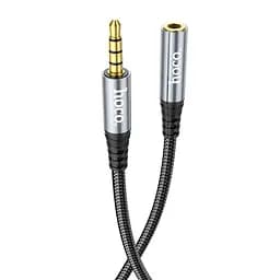 Кабель Hoco UPA20 3.5 audio extension cable male to female L-1 м Темно-сірий - мініатюра 2