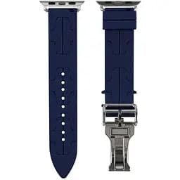 Силіконовий ремінець Hermes Apple Watch 41/40/38 мм Midnight Blue