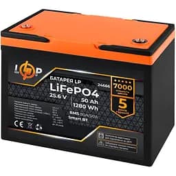 Аккумулятор LogicPower LiFePO4 Smart BT 24V 25.6V/50Ah/1280Wh BMS 80A/50А (24666) [109405]