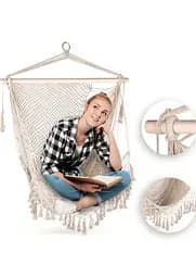 Крісло-гамак Outtec Boho підвісне бежевий - мініатюра 4