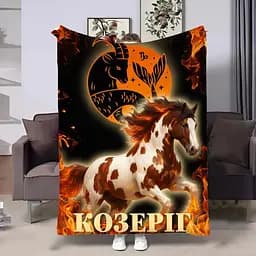 Плед 3D авторський зі знаком зодіаку Гороскоп 2026-Козеріг 32271 160х200 см