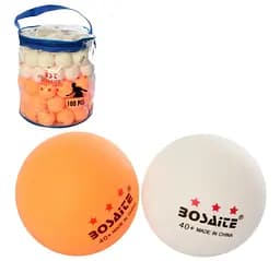 Набір тенісних кульок MS 3101-2, 60 шт 40 мм (2 кольори), безшовні, в сумці (6903317220274)