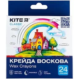 Мел восковой Kite Classic Jumbo 24 цвета (K-1070)