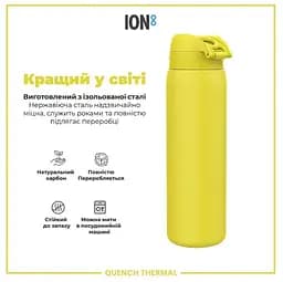 Пляшка для води ION8 металева вакуумна 920 мл Vacuum Insulated Yellow (I8TS1000YEL) - мініатюра 6