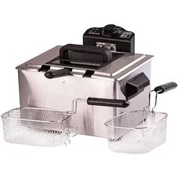 Бытовая электрическая фритюрница Sokany на 5л защита от перегрева WJ-801 с крышкой и съемной чашей 2000Вт