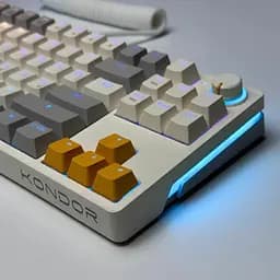 Ігрова дротова механічна клавіатура Kondor Orion / Три режими підключення / Yellow Switch / Grey - мініатюра 5