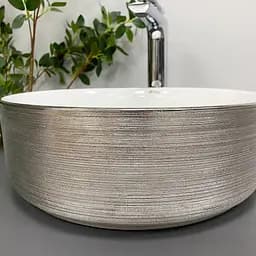 Умивальник VBI Prato silver white накладний VBI-011407, Хром - мініатюра 5